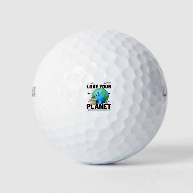 Just Love Your Planet Golf Balls (Front)