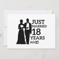 Just Married 18 Years Ago, 18th Anniversary Couple