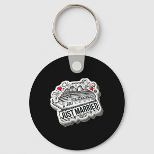 Just Married 2025 Wedding Rings Matching Couple Ne Keychain