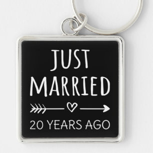 Just Married 20 Years Ago I Keychain