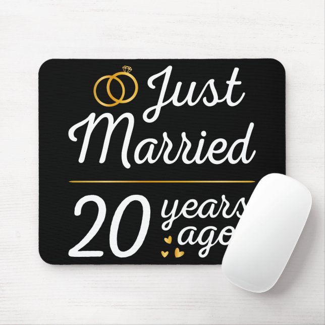 Just Married 20 Years Ago II Mouse Pad (With Mouse)