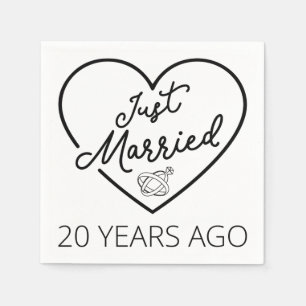 Just Married 20 Years Ago III Napkin