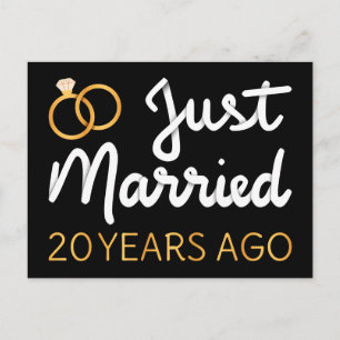 Just Married 20 Years Ago IV Postcard