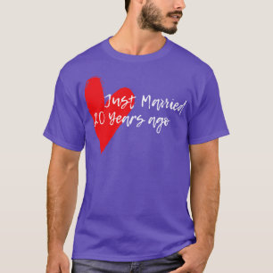 Just Married 20 Years Ago Wife Hus Anniversary Gif T-Shirt