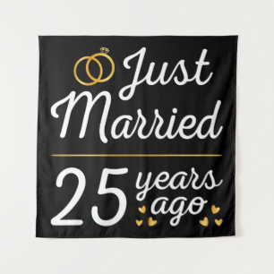 Just Married 25 Years Ago II Tapestry