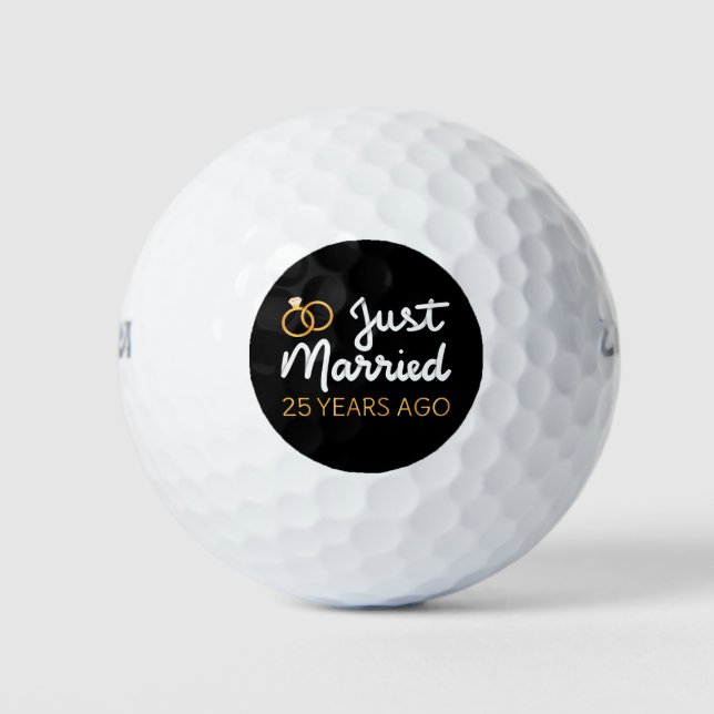Just Married 25 Years Ago IV Golf Balls (Front)
