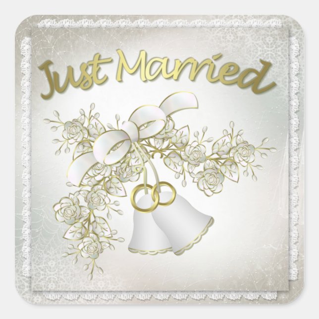 Just Married 2 Sticker (Front)