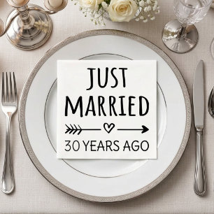 Just Married 30 Years Ago I Napkin