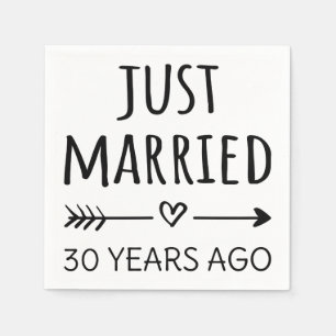 Just Married 30 Years Ago I Napkin