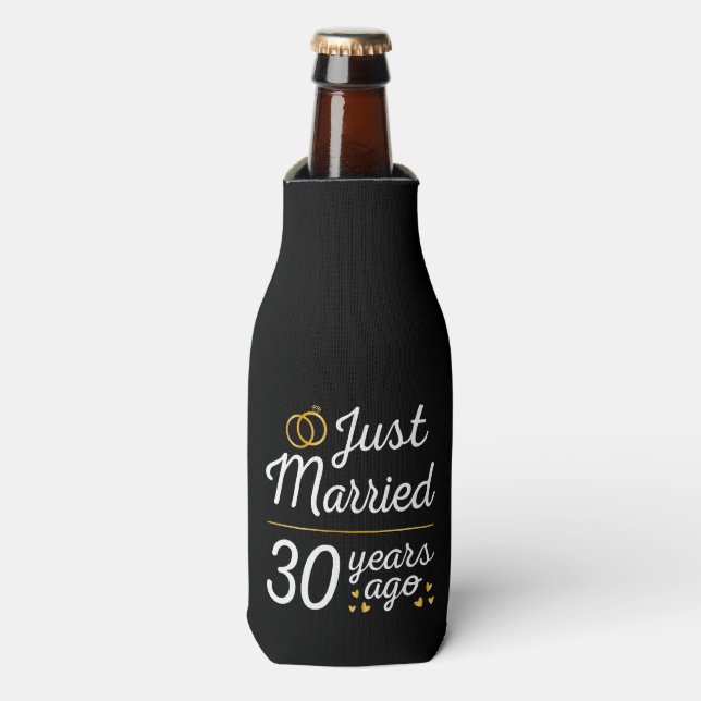 Just Married 30 Years Ago II Bottle Cooler (Bottle Front)