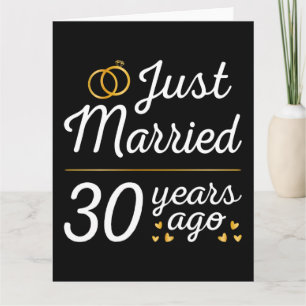 Just Married 30 Years Ago II Card