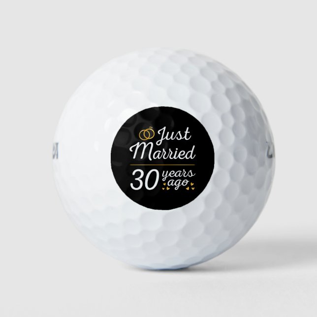 Just Married 30 Years Ago II Golf Balls (Front)