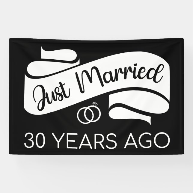 Just Married 30 Years Ago V Banner (Horizontal)