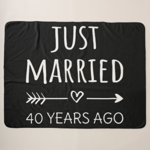 Just Married 40 Years Ago I Sherpa Blanket