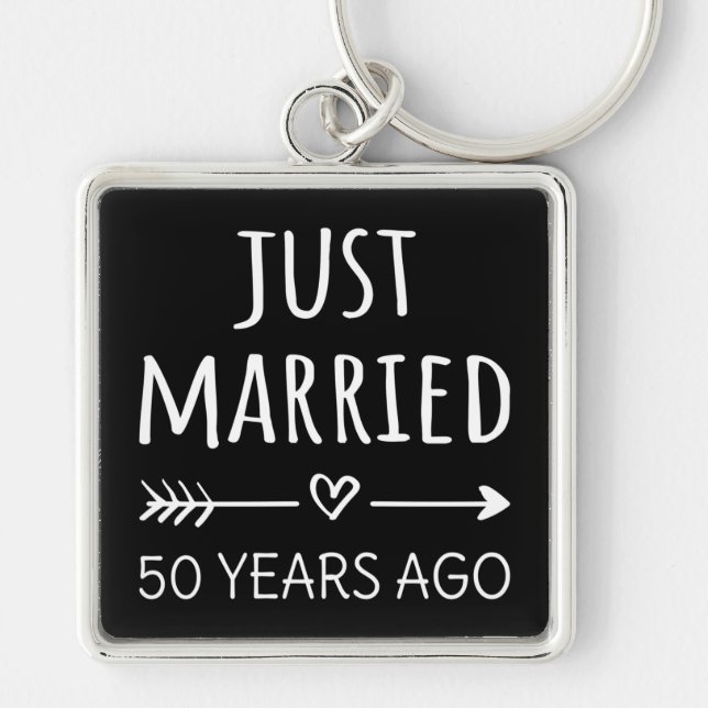 Just Married 50 Years Ago I Keychain (Front)