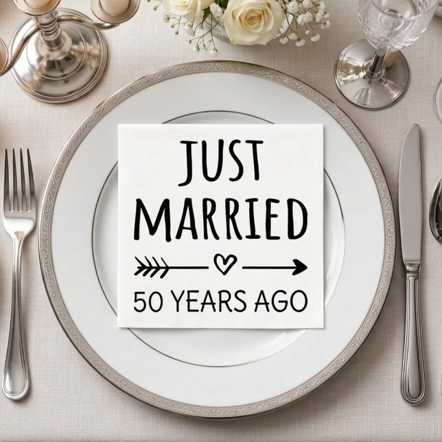 Just Married 50 Years Ago I Napkin (Creator Uploaded)