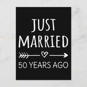 Just Married 50 Years Ago I Postcard