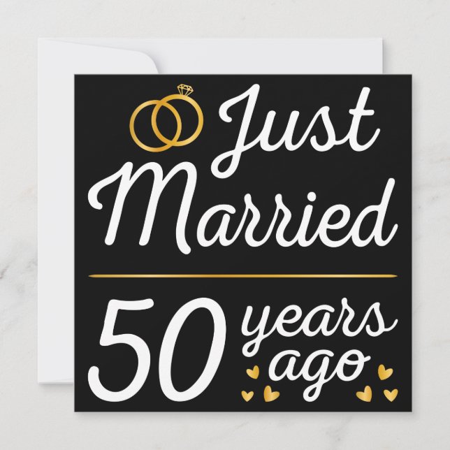 Just Married 50 Years Ago II Invitation (Front)
