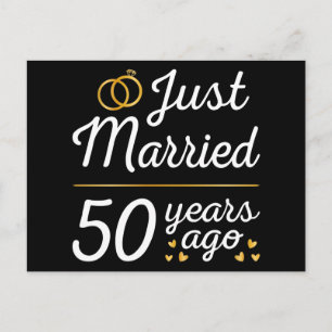 Just Married 50 Years Ago II Postcard
