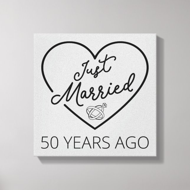 Just Married 50 Years Ago III Canvas Print (Front)