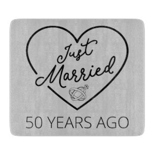 Just Married 50 Years Ago III Cutting Board
