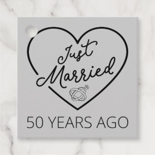 Just Married 50 Years Ago III Favour Tags