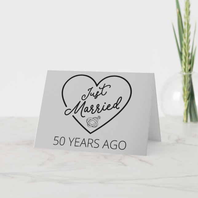 Just Married 50 Years Ago III Invitation (Front)