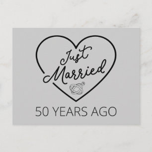 Just Married 50 Years Ago III Postcard