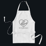 Just Married 50 Years Ago III Standard Apron<br><div class="desc">Cute design, perfect for anyone who's been married for 50 years and to a wedding vow renewal ceremony. It makes a great matching outfit for couples! 'Just Married 50 Years Ago' quote for a couple who got married 50 years ago or a couple renewing wedding vows on their golden anniversary....</div>