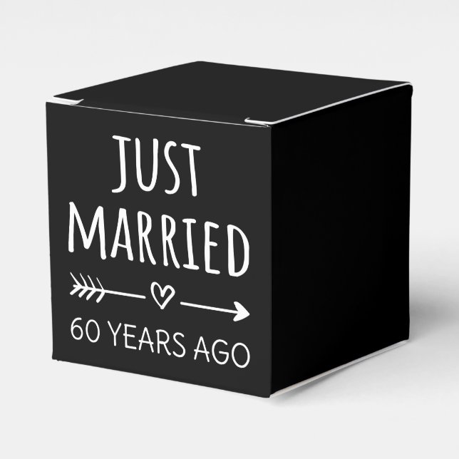 Just Married 60 Years Ago I Favor Box (Front Side)