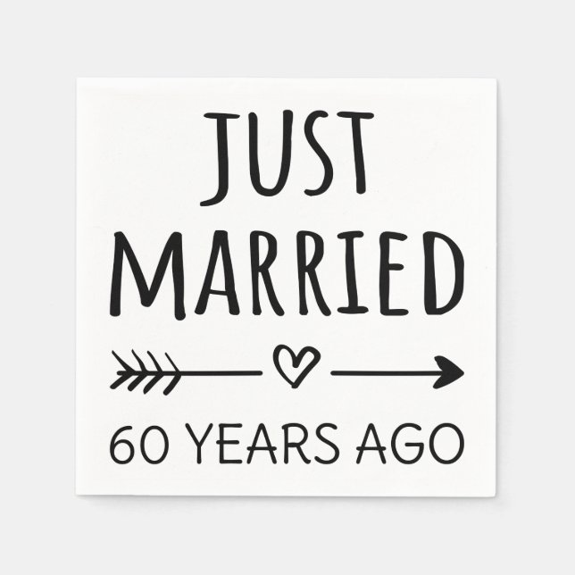  Just Married 60 Years Ago I Napkin (Front)