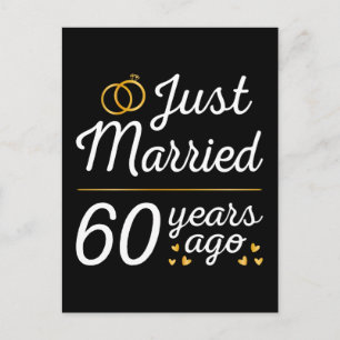 Just Married 60 Years Ago II Postcard