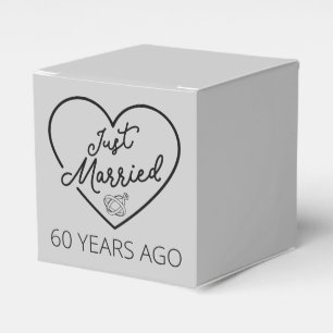 Just Married 60 Years Ago III Favor Box