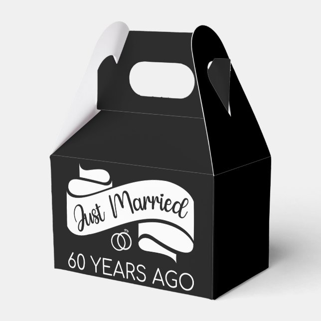 Just Married 60 Years Ago V Favor Box (Front Side)