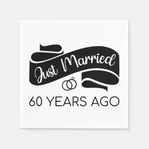 Just Married 60 Years Ago V Napkin