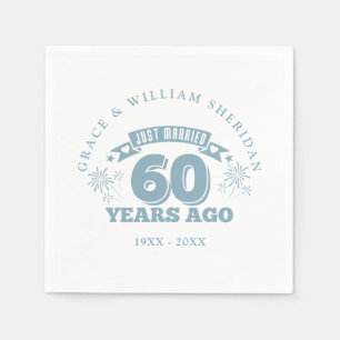 Just Married 60th Wedding Anniversary Napkin