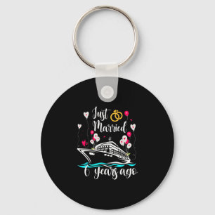 Just Married 6 Years Ago 6th Anniversary Cruise Tr Keychain