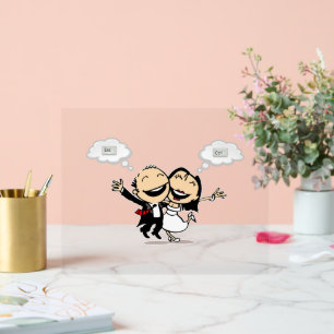 Just married acrylic sign
