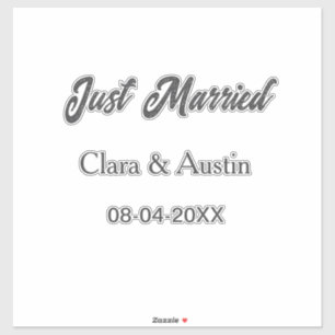 Just Married add couple name date year wedding sim