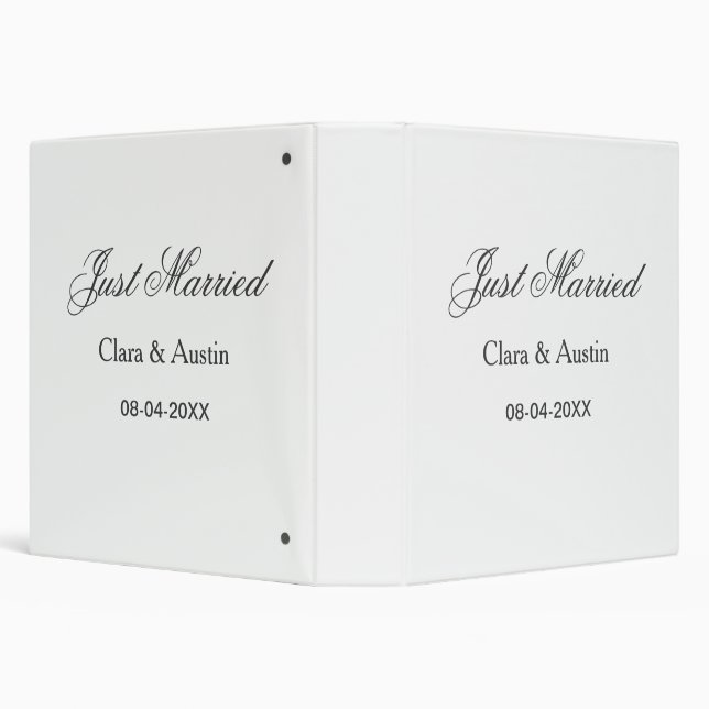 Just Married add couple name date year wedding sim Binder (Background)
