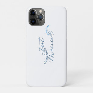 Just Married add couple name date year wedding sim iPhone 11 Pro Case