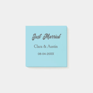 Just Married add couple name date year wedding sim Post-it Notes