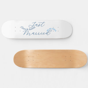 Just Married add couple name date year wedding sim Skateboard