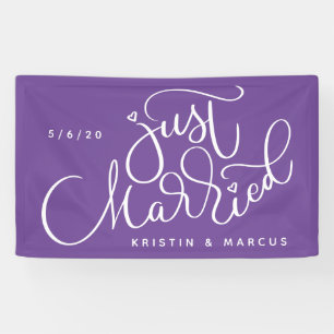 Just Married   Add Your Name & Date Banner