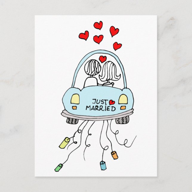 Just Married Announcement Postcard (Front)