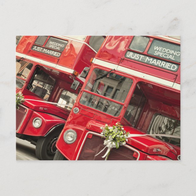 "Just Married" Announcement Postcard (Front)