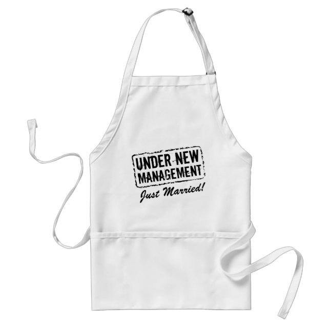 Just Married Apron | Under New Management (Front)