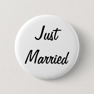 Just Married Badge 2 Inch Round Button