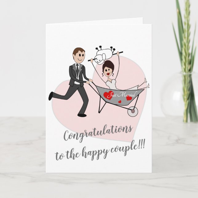 Just married - Balkan wedding greeting card (Front)
