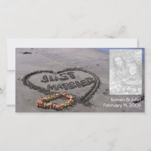 Just Married Beach Announcement